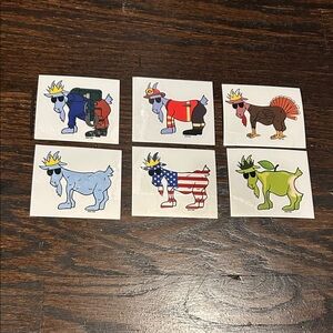 6 GOAT USA stickers in mint condition. Great for collectors or traders.